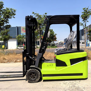Apilador eléctrico de tres puntos 3 ruedas 1,5 T Capacidad Pasillo estrecho Trabajo Triplex Mástil Carretillas elevadoras Palé de mano de obra pequeña embalado - Product Image 2