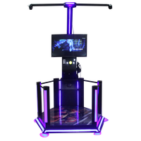 Máquina de Videojuegos VR Mini de Pie, Pantalla Metálica de 32 Pulgadas, 2 Sensores, Interior/Exterior, Funciona con Monedas, para Centros Comerciales y Parques de Diversiones