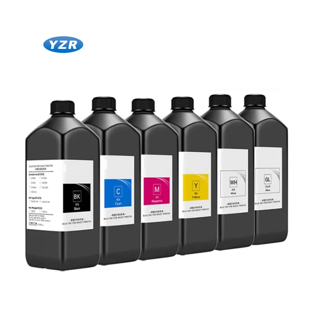 YZR 잉크젯 프린터 UV 잉크 탱크 오프셋 UV 잉크 수직 벽 프린터 엡손 UV 잉크 스크린 인쇄