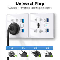 Prise intelligente Tuya Matter WiFi murale avec télécommande et prise universelle intelligente 13A