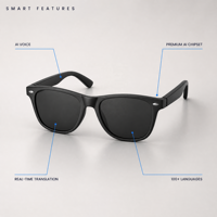 Lunettes Audio Intelligentes Sans Fil à Oreille Libre BT5.4 Étanche IPX4 Longue Autonomie Verres Polarisés Personnalisables