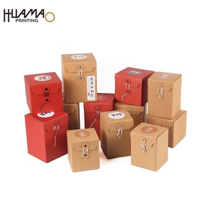 Folding Recycle Kraft Paper Box Empty Tea Boxes Custom Logo Printed Paper Box For Tea