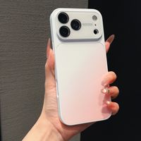 Coque de téléphone à dégradé de couleurs changeantes, transformable en coque pour iPhone 17 PRO avec une grande fenêtre en cristal, compatible avec les modèles 16, 15, 14