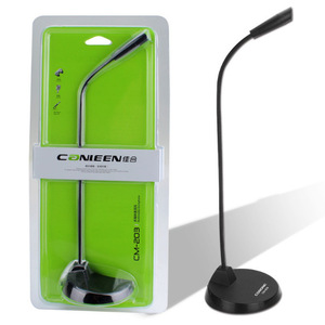 Micrófono Dinámico Q T20 de 3.5mm, Micrófono de Escritorio para Karaoke con Cancelación de Ruido, Omnidireccional, Modelo de Plástico - Product Image 3