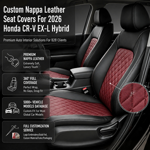 Housses de siège de voiture de luxe, ensemble complet, cuir véritable, qualité OEM, rembourrage épais en mousse, respirantes, lavables, pour Honda CR-V EX-L Hybrid - Product Image 5