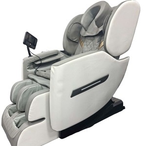 Silla de masaje de lujo para todo el cuerpo con riel en forma de L, 31 60 airbags, masaje multipunto para uso doméstico por personas mayores, color blanco. - Product Image 2