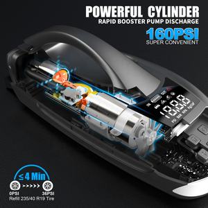 पावर बैंक के साथ 27000 माह पोर्टेबल जंप स्टार्टर टायर इंफ्लेवेटर और जपर 160psi कूद स्टार्टर एयर पंप 6000a पावर बैंक कार के साथ - Product Image 4