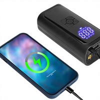 Pompe à air portable sans fil pour voiture et moto, jauge de pression des pneus monocylindre, éclairage d'avertissement, chargement USB