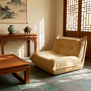 Sofá Puff Cuadrado Convertible, Tamaño Adulto, Tela de Terciopelo Suave e Impermeable, Diseño Moderno, Color Personalizable, para Sala de Estar o Villa - Product Image 1