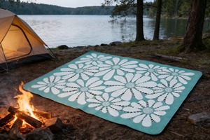 Tapis d'extérieur en plastique PP sur mesure, facile à nettoyer, pour le camping et les pique-niques - Product Image 4