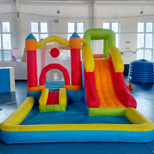 Château gonflable Oxford multicolores pour usage domestique, petit trampoline avec fosse à balles et <span class=keywords><strong>piscine</strong></span> pour enfants - Product Image 1