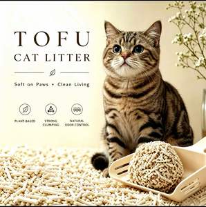 Arena para Gatos a Base de Tofu, Ecológica, Biodegradable, de Agarre Rápido, 99% Libre de Polvo, Control de Olores, Perfumada, OEM - Product Image 1