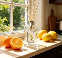 Grand flacon de diffuseur d'aromathérapie florale, coffret cadeau d'huiles essentielles sans flamme, parfum haut de gamme et longue durée.