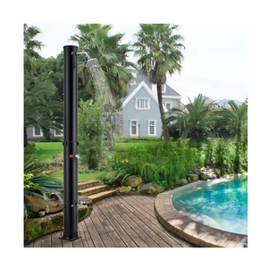 Kangrun alta calidad 100% calefacción Solar dos secciones PVC cuerpo 38L redondo negro al aire libre ducha Solar para jardín <span class=keywords><strong>piscina</strong></span> - Product Image 6