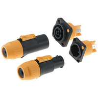 Conector de Alimentación Redondo Macho Powercon True1 20A 250V IP65 a Prueba de Agua para Equipos de Escenario, 3 Pines, con Contactos de Cobre y Carcasa de PC