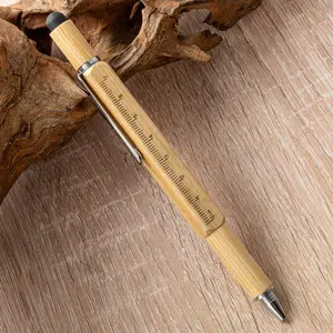 2024 New Design Excellent Quality Custom Logo Ball Pens Printing Ballpoint Boligrafos Stylus Personalized Bamboo Pen