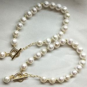 Ensemble de bracelets en perles d'eau douce baroques de 7-8 mm avec boucle en zircon, bijoux jeunes et élégants - Product Image 4