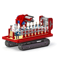 Machine de formage de gouttières pour serres hydroponiques mobiles sur chenilles, commande PLC, découpe hydraulique, moteur CE, roulement