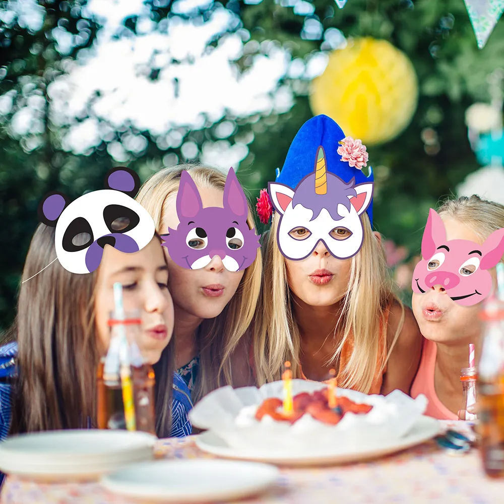 Маска в виде животных на заказ для детской вечеринки, украшения для вечеринки, забавная игрушечная маска для продажи