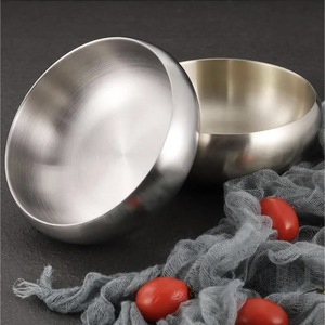 In acciaio inox oro argento insalatiere metallo Dessert Snack zuppa coreana riso Noodle Ramen ciotola cucina - Product Image 3