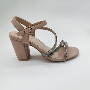 Sandali da <span class=keywords><strong>donna</strong></span> con tacco Block glitterato nero con cinturino alla caviglia da sera eleganti scarpe con tacco alto alla moda <span class=keywords><strong>calzature</strong></span> da <span class=keywords><strong>donna</strong></span> - Product Image 4