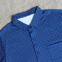 Kemeja Bisnis Kasual Pria Harga Pabrik Grosir dengan Cetak Kustom, Bernapas, Lengan Pendek, Kancing, Cocok untuk Kerja Kantor