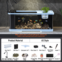 Ensemble complet d'aquarium de luxe 14 en 1 avec filtre, chauffage LED pour la vente en gros