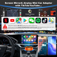 Adaptador Inalámbrico 4 en 1 para Carplay, Netflix, YouTube, Screen Mirror Link, Android para Coche, Adaptador 4 en 1 Airplay/Android