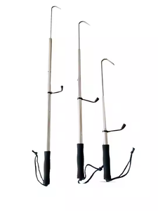 Newbility vente en gros pêche Gaff 60cm 90cm 120cm en acier inoxydable pêche lance alliage d'aluminium <span class=keywords><strong>télescopique</strong></span> pêche Gaff - Product Image 5