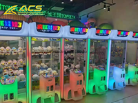 Mesin Game Claw Crane ACS Original Crazy Toy Prize Gift Versi Bahasa Inggris Permainan Hiburan Arcade Logam Plastik Colokan EU