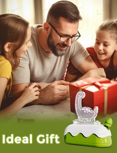 LOHAS Cute <span class=keywords><strong>Dragon</strong></span> RGB LED Night Light Mini Table Night Lamp Type-C USB & Battery Powered Color Changing Acrylic para niños Nursery - Product Image 5