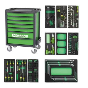Ensemble d'outils de réparation automobile Fasano Tools 100V/AS224 avec armoire à roulettes et kit complet pour mécaniciens - Product Image 2