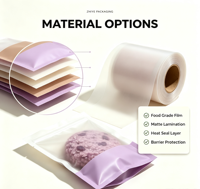 Pochette en plastique BOPP/VMPET/PE recyclable avec fermeture éclair et fenêtre transparente, impression numérique personnalisée du logo, pour l'emballage du lait