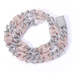 Nuevo Lanzamiento: Cadena Cubana de Moissanita para Hombre, 2 Filas, 8mm-14mm, Estilo Hip Hop, Plata de Ley 925, Collar de 20 Pulgadas, Regalo - Product Image 2