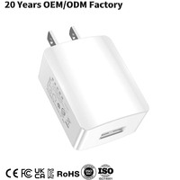 Adaptateur secteur USB AC GLH POWER 10,5 W de haute qualité, 5 V 2,0 A, en matériau PC ABS, chargeur mural multi-prises universel pour machine de point de vente