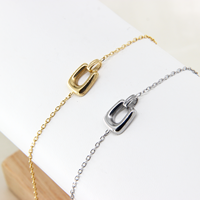 Bracelet en acier inoxydable plaqué or 14 carats avec boucle Vachette, bijoux de mode pour femme, cadeau de fête, finition polie durable, vente en gros