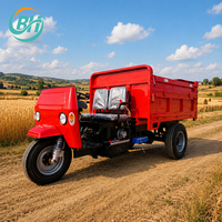 Tricycle cargo diesel personnalisé 18HP 22HP 25HP, deux places, 3 roues, avec pare-soleil pour le transport