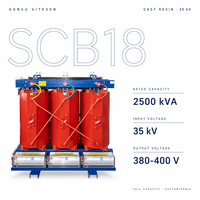 Transformateur de puissance sec SCB18 2500 kVA 35 kV 50/60 Hz en résine coulée triphasé pour projet de sous-station