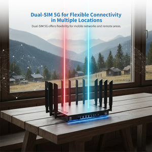 MTK7988 OpenWrt ใหม่ WiFi7 Tri-band 2.4G & 5.8G & 6G DDR4 1GB เราเตอร์ในบ้าน19000ax ไฟร์วอลล์10Gb SFP พอร์ตคู่ซิมสล็อต - Product Image 5