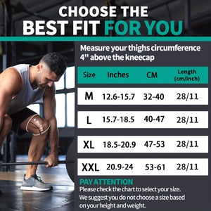 Manchons de soutien pour genoux en cuivre, haute élasticité, respirants, séchage rapide, pour le cyclisme, le basketball, le fitness, les sports de plein air, pour hommes - Product Image 4
