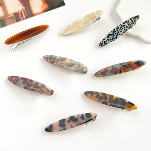 New 6.5cm <strong>Acetic</strong> <strong>Acid</strong> Oval Beak Clip Custom logo Hair Clips for Women Hair Accessories - Product Image 1