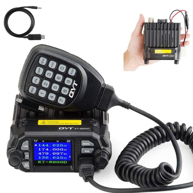Ham Radio QYT KT-8900D,2024 Hot Sell VHF UHF Original DMR Professional 25W 50km QYT KT-8900D Digital Mobile Radio