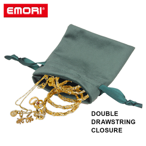 OEM Soft Touch Flannel Jewelry Pouch for Travel Gift Packaging Earrings Necklaces Rings <b>Bracelets</b> - Product Image 5