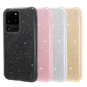 S20 Cover Luxe Bling Sparkle Glitter Shiny 3 Layer Phone Case Voor Samsung Galaxy S 20 Ultra
