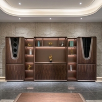 Ensemble bureau et chaise de direction haut de gamme en bois avec serrure à empreinte digitale et lampe pour usage commercial