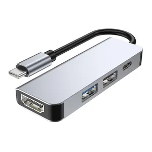 Adattatore Mini multiporta più venduto USB-C USB3.0 + USB2.0 + PD + HDTV 4 in 1 Docking Station Laptop