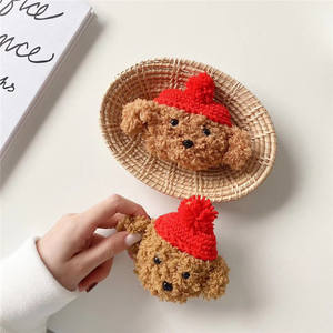Funda de felpa de manga anticaída para <span class=keywords><strong>AirPods1</strong></span> 2 Pro, protector de felpa con bonitos dibujos animados de diseñador, oso de peluche con sombreros, regalo de Navidad - Product Image 5