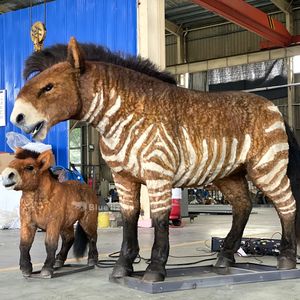 Modello Animatronico Realistico di Hippidion (Mamma e Figlio) per Parchi a Tema e Zoo al Coperto - Product Image 5