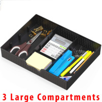 Organisateur de bureau en plastique moderne et simple, plateau à tiroirs, 9 compartiments réglables, noir, accessoires de rangement de bureau, haute qualité