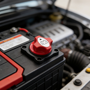 Car Battery Modification <b>Switch</b> 1 Pole 66x70mm ABS Red A705 <b>12V</b> 24V 48V DC Disconnect For Vehicle And Ship - Product Image 2